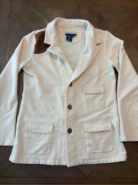 Ralph Lauren Jacket Women's Medium Safari Blazer Patch Pocket Utility Sport Coat